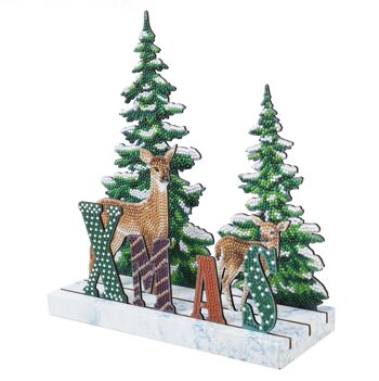 Xmas Woodland Deer, 3D Crystal Art Scene 2