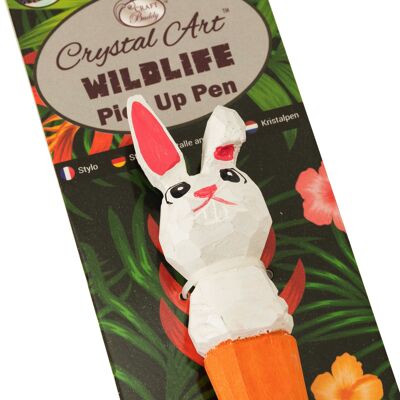 Rabbit, Wildlife Crystal Art Pick Up Pen