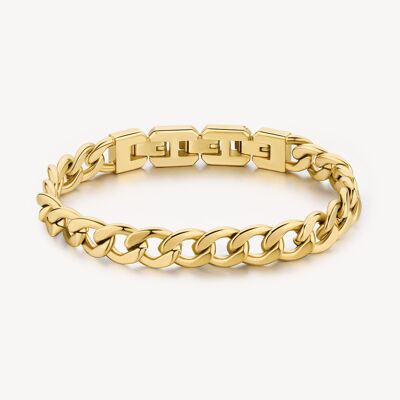 S. Steel Bracelet and Gold Finishes. - Gold