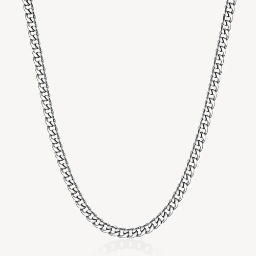 Stainless Steel Necklace for Men - Silver