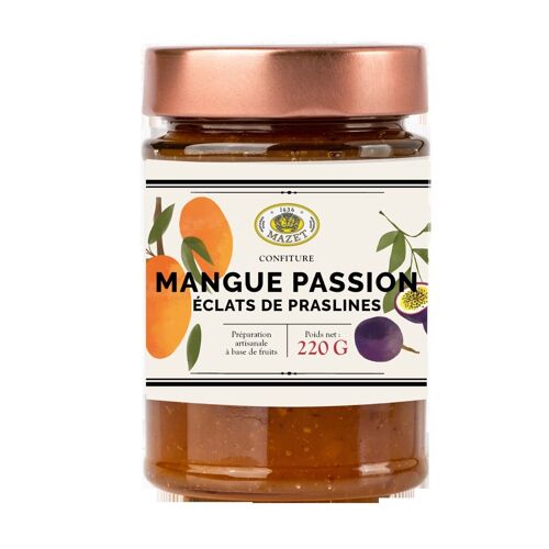 Confiture mangue passion Praslines broyées 220g - C5