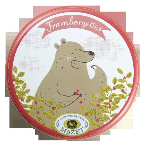 Boite ours, Framboizettes 65g - BOF