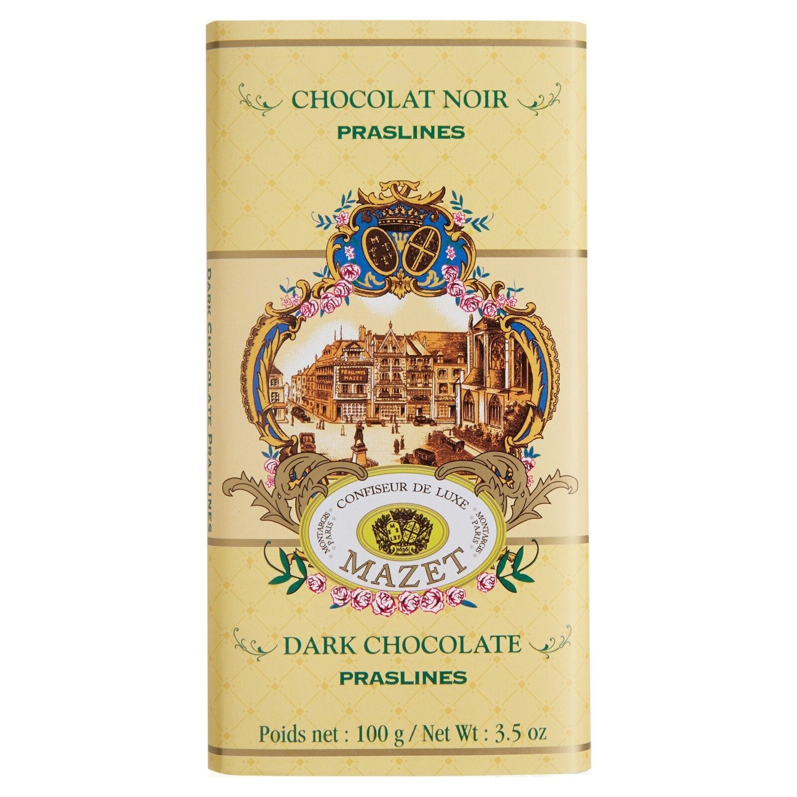 Tablette noir Praslines 100g