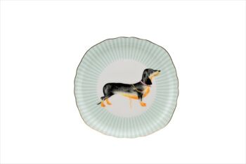 YE - Assiette plate 16cm Teckel - Animal Magic