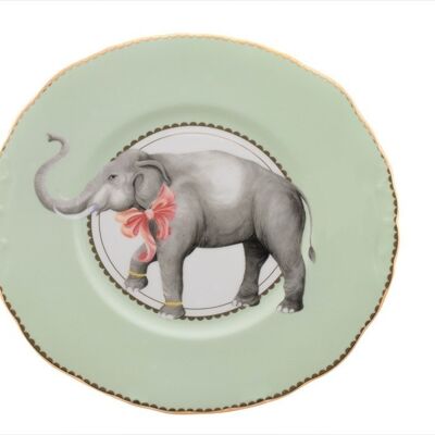 YE - Assiette plate 23cm Elephant - Animal Magic