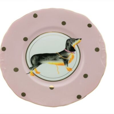 YE - Assiette plate 23cm Teckel - Animal Magic