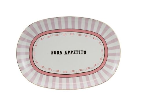 YE - Plat oval 37cm - Slogan