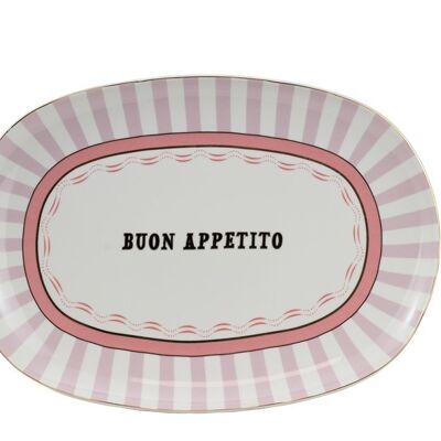 YE - Plat oval 37cm - Slogan