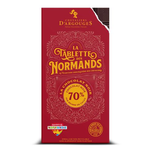 TABLETTE DES NORMANDS - CHOCOLAT NOIR 70%