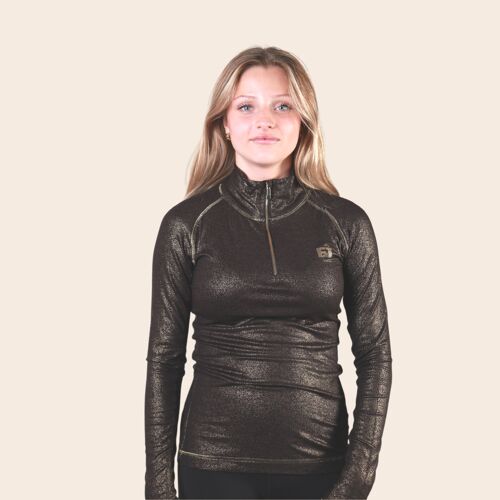 ZIPPED THERMAL SKI TOP - Midnight Black