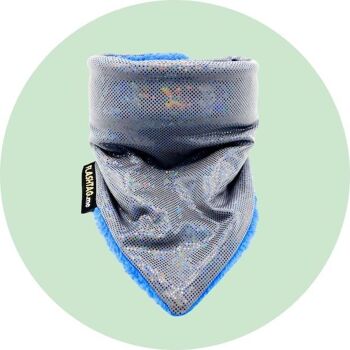 NECK WARMER KIDS - Steel Grey & Blue 1