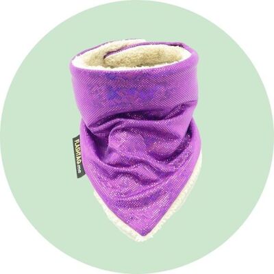 NECK WARMER KIDS - Punchy Purple & Cream