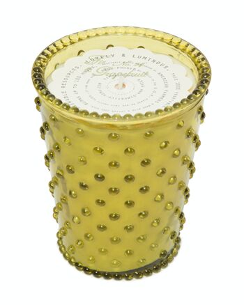 Bougie en verre Simpatico Hobnail #24 Sapin et pamplemousse 2