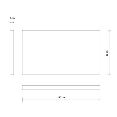 Cabecero Claire 140x80x6 Lainen 46 Perla