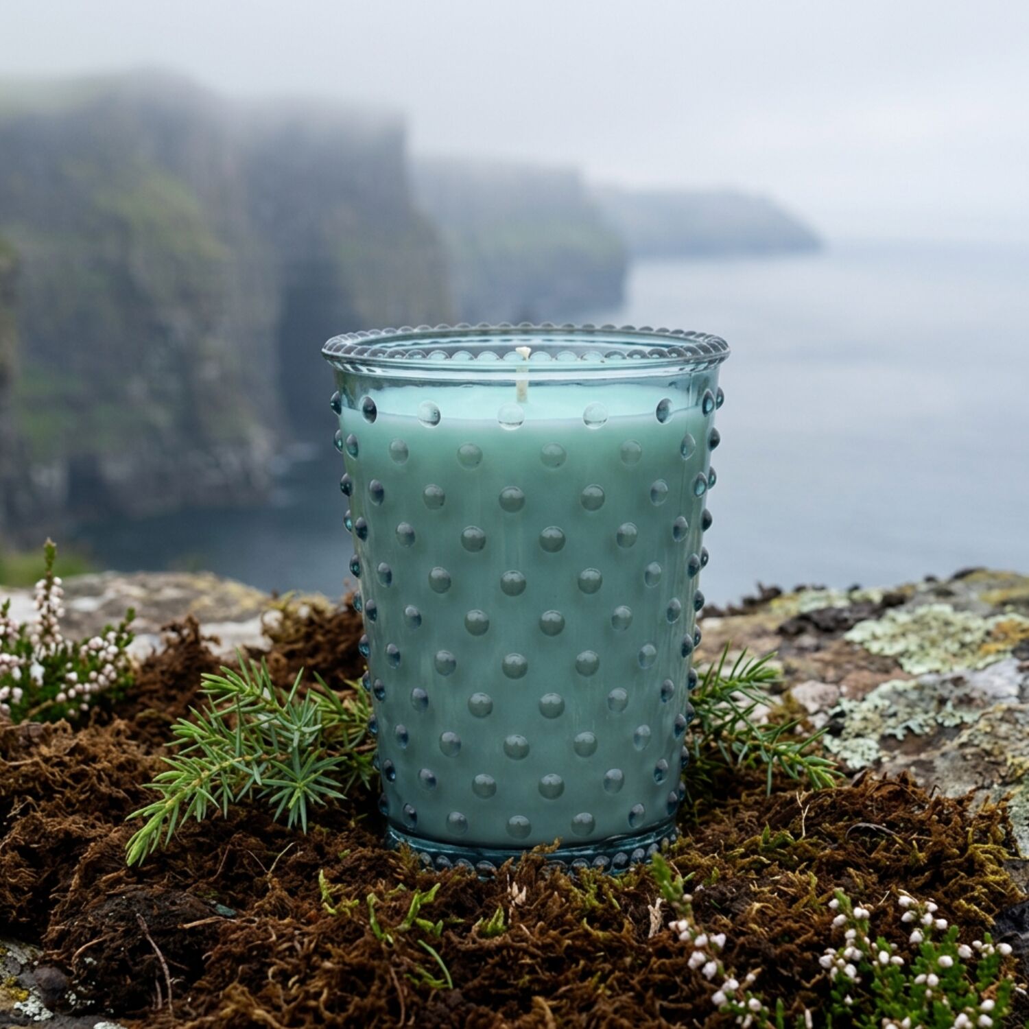 Simpatico Hobnail Glass Candle #79 Skye