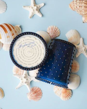 Simpatico Hobnail Glass Candle #72 Ambergris
