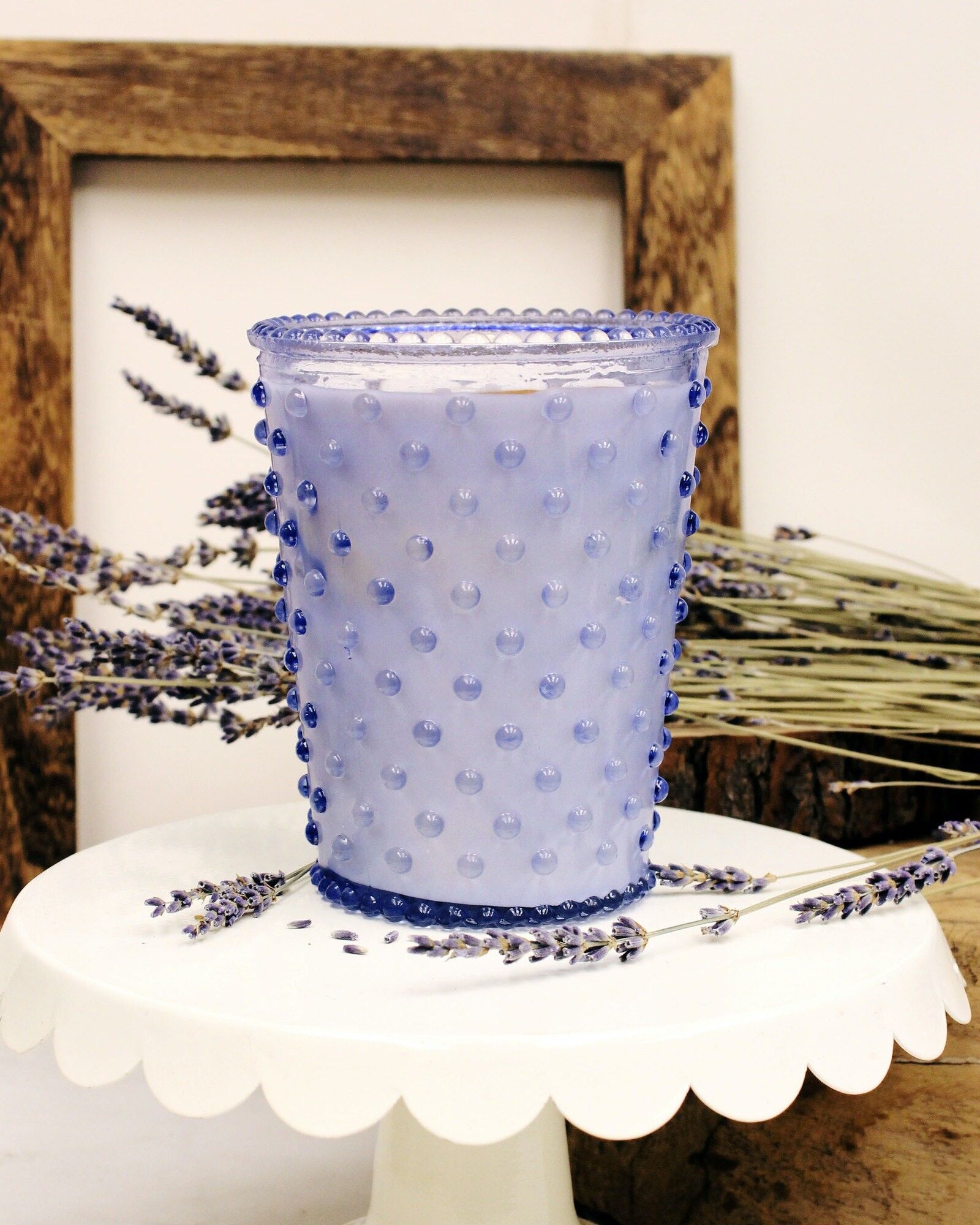 Simpatico Hobnail Glass Candle #64 Lavender