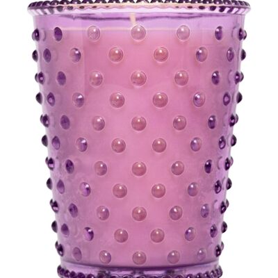 Bougie en verre Simpatico Hobnail #41 Lilas