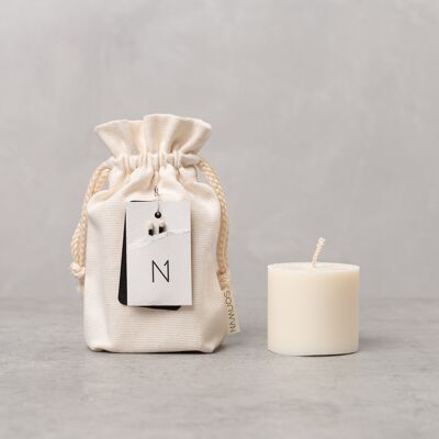Natural rapeseed wax candles with aesthetic package