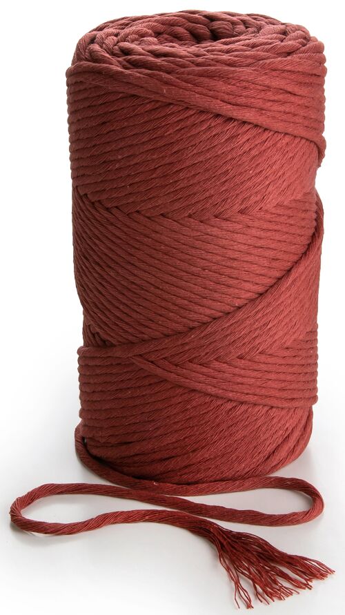 Macrame Cord Rope Twine Single Twisted 3mm x 1kg (280m) or 500g (140m) 1 PLY cotton cord string BORDO