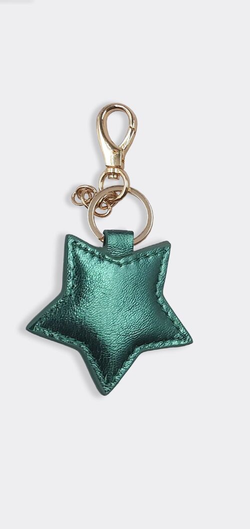 Leather star keyring