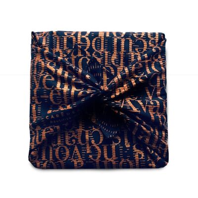 The Cicada and The Ant (night blue) 35x35cm Furoshiki Mat 100% Cotton