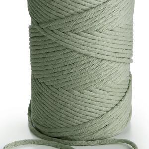 Macramé Corde Corde Ficelle Simple Torsadé 3mm x 1kg (280m) ou 500g (140m) Cordon coton 1 PLI VERT SAUGE