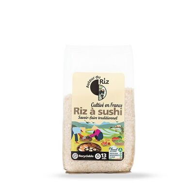 Organic sushi rice grown in France 400 g