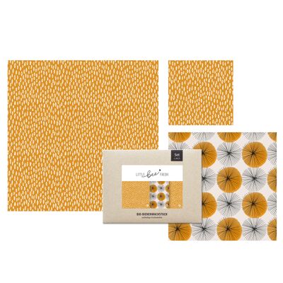 Organic Beeswax Cloth - Laburnum "Starter Set" - S/M/L