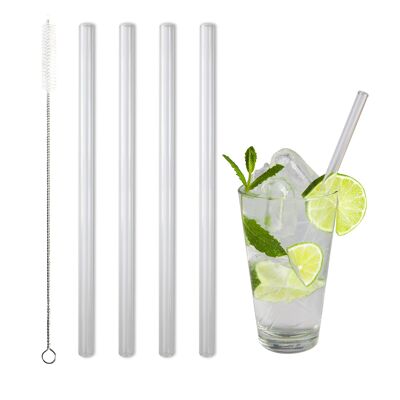 BarBaydos drinking straws glass Ø8x210mm straight