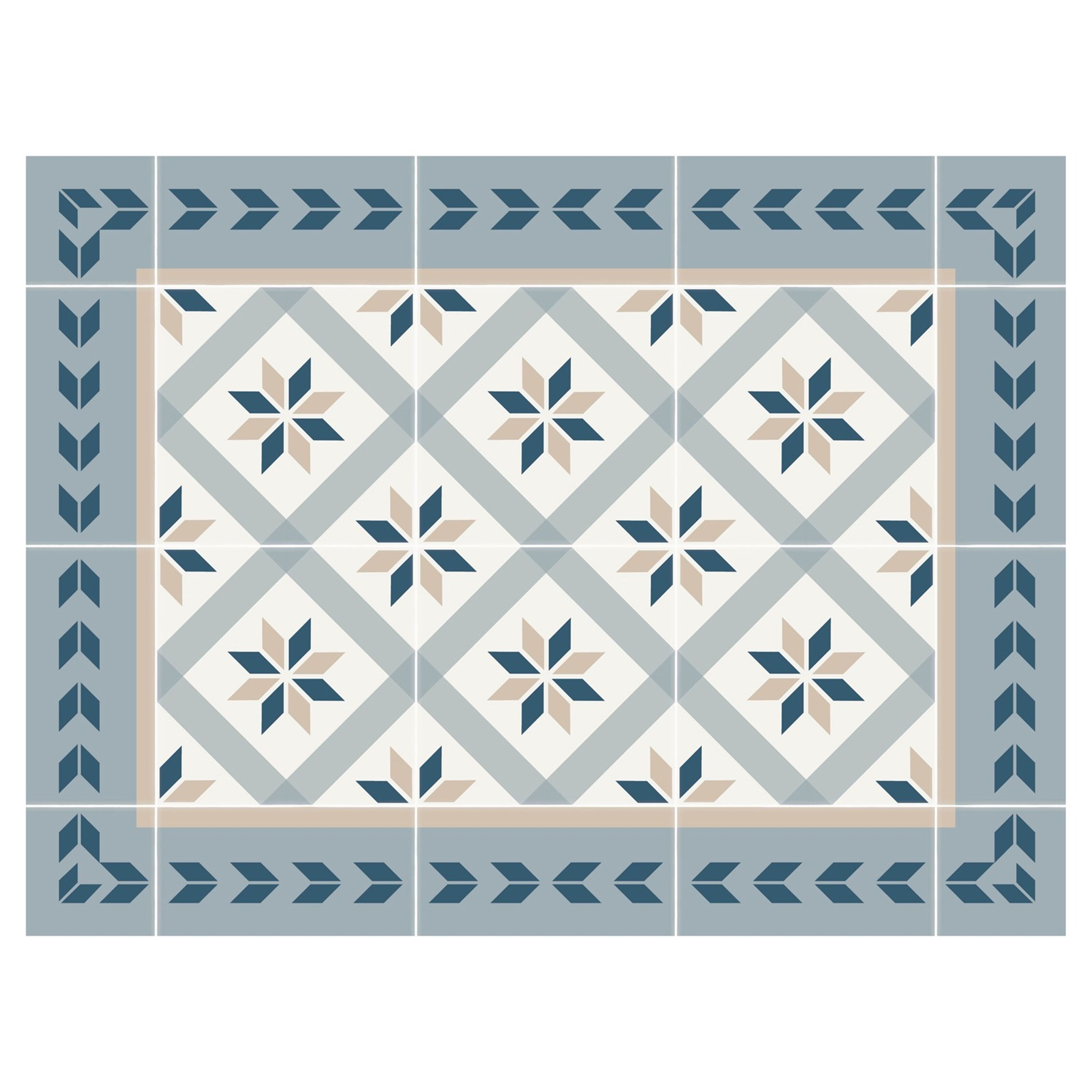 Buy wholesale Placemat 1 40x30 blue tiles cm