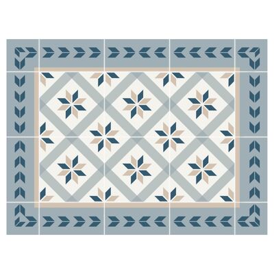 Placemat 40x30 cm, tiles 1 blue