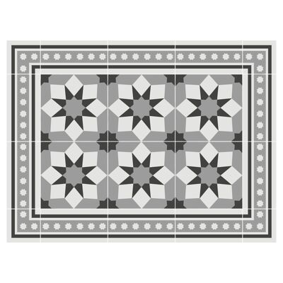 Mantel individual 40x30cm, azulejos 6 gris