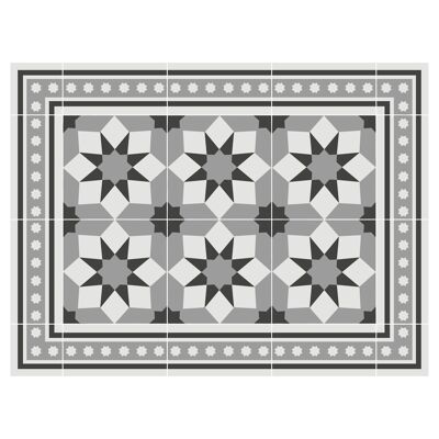Placemat 40x30cm, tiles 6 grey