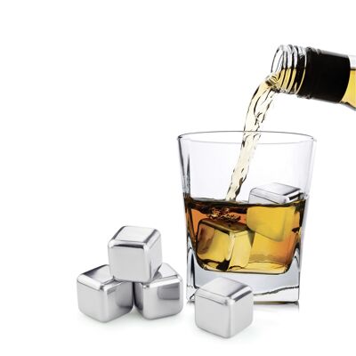 ICE CUBES set di cubetti di ghiaccio in acciaio inossidabile