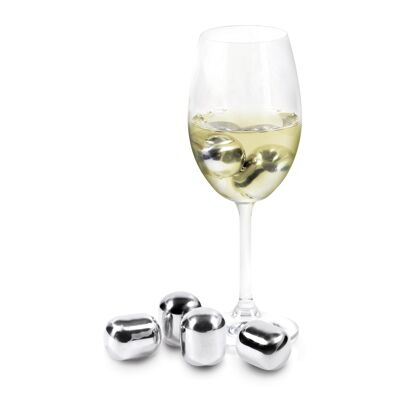 Juego de cubitos de hielo WINE PEARLS de acero inoxidable