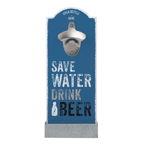 Wand- Flaschenöffner "SAVE WATER DRINK BEER"
