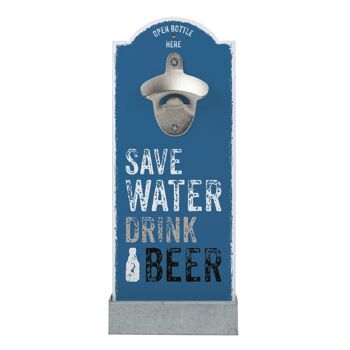 Décapsuleur mural "SAVE WATER DRINK BEER"