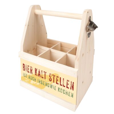 Beer Caddy for 6 bottles "KEEP BEER COLD"