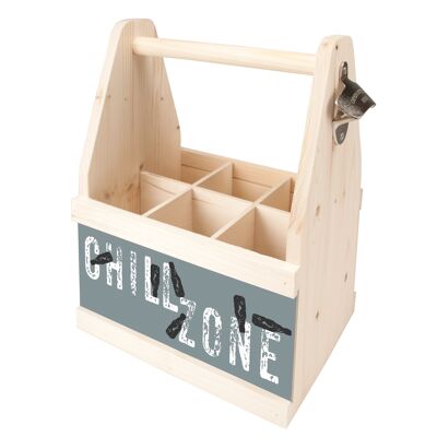 Beer Caddy para 6 botellas "CHILL ZONE"