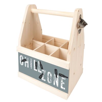 Beer Caddy for 6 bottles "CHILL ZONE"