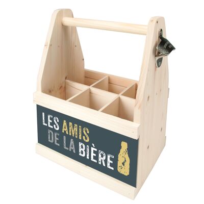Caja de cerveza para 6 botellas "LES AMIS DE"