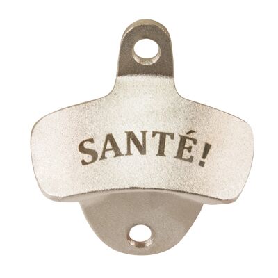 Zinc bottle opener engraved "SANTÉ!"