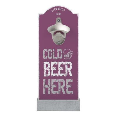 Wall bottle opener "COLD BEER HERE"