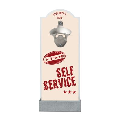 Wall bottle opener "SELF SERVICE"