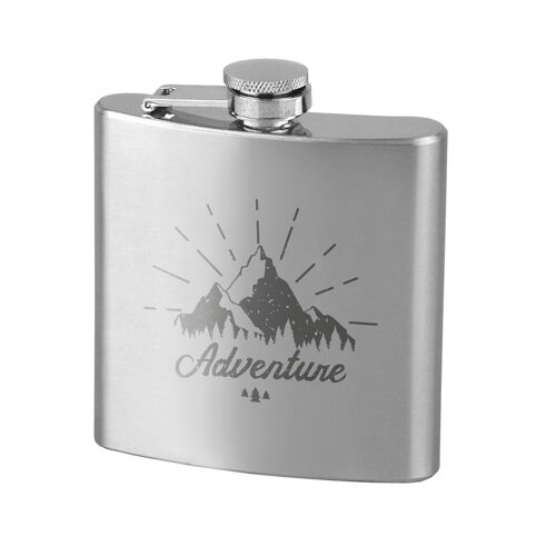 Flachmann Edelstahl 180ml "ADVENTURE"