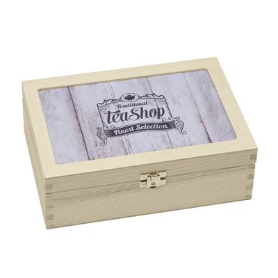 Wooden tea box 'TEA-SHOP'