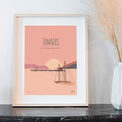 Mediterranean Seaside Tamaris Poster