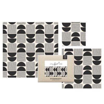 Organic Beeswax Cloth - Monochrome "Starter Set" - S/M/L