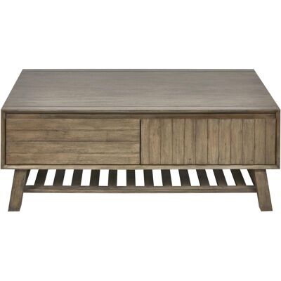 Table basse 19604BS Marron - plateau Acacia Massif pieds Acacia Massif 120 x 70